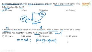 Details Blood Relations | Additional Example - 14 | Reasoning Ability | TalentSprint News