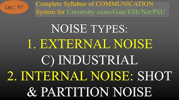 External Noise: Industrial Noise, Internal Noise: Shot & Partition Noise | R K Classes | Lec 97 |