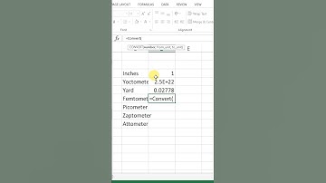 Convert Inches into Femtometer in Microsoft Excel #femto #excel #shorts