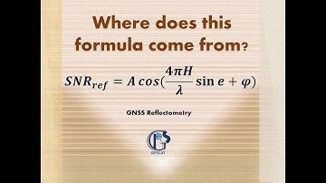 SNR-Based GNSS Reflectometry (GWF-GPSCAT)