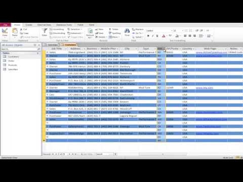 How to sort, filter and search in Microsoft Access