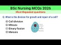 bsc nursing entrance exam 2026 | bsc nursing entrance exam biology questions | bsc nursing Mcq