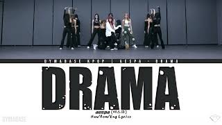 Video thumbnail of "aespa (에스파) - Drama Karaoke/Instrumental with Lyrics and Mirrored Dance Practice | DYMABASE KPOP"