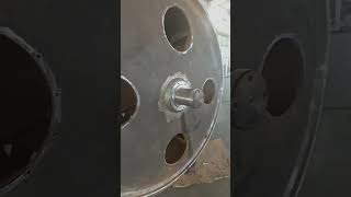 STONEWIN multi-wire saw machine driving wheel ready for dynamic testing. (+86)18350356669