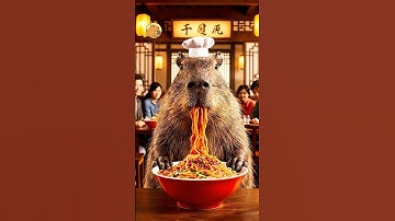 Cabybara ăn mỳ cay cấp độ 10 #cabybara #funny #vuinhon #capybara #shorts #haihuoc