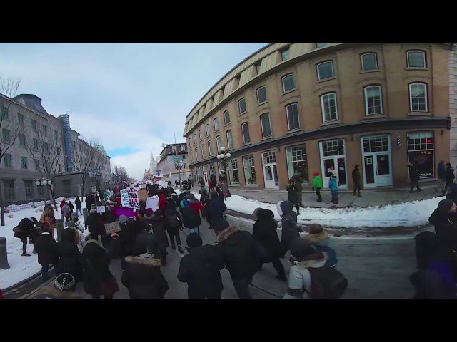 #360video #NoBanNoWall | Human Chain Demo around the US Embassy in Ottawa