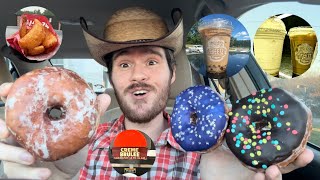 Sheetz Donuts, Coconut Drinks, Creme Brulee Latte, Onion Petals, and Caramel Boba Review