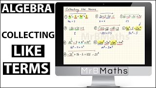 Algebra How To Collect Like Terms - Mrbmaths