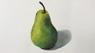 Download lagu Still Life #82 - Watercolor Fruit Painting Of A Pear mp3
