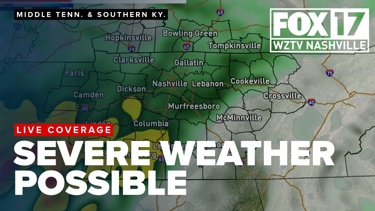 Severe weather possible in Middle Tennessee, Southern Kentucky - YouTube
