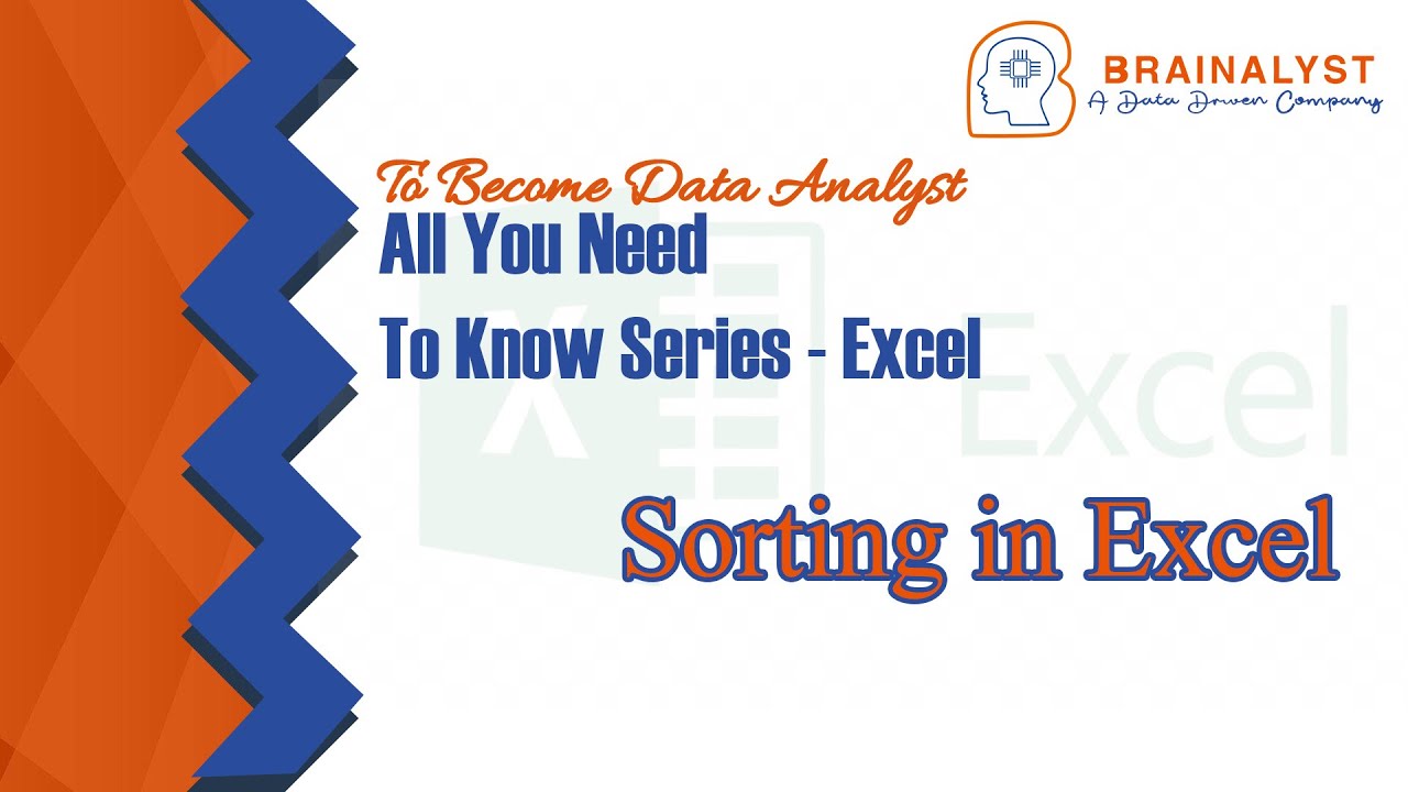 Excel – Sorting Data | Advanced Excel Full Course | Excel Tutorial for Beginners | Excel Course