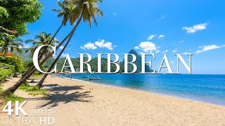 FLYING OVER CARIBBEAN (4K UHD) - Relaxing Music Along With Beautiful Nature Videos - 4K Video