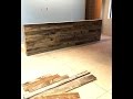 How to build a reclaimed wood wall  reception deskarea