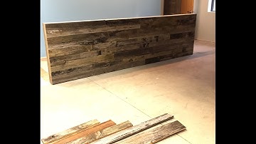 How to Build A Reclaimed Wood Wall - Reception Desk/Area