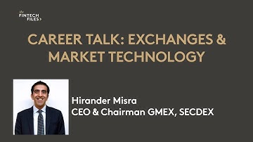 Career Talk: Exchanges & Market Technology, an entrepreneur