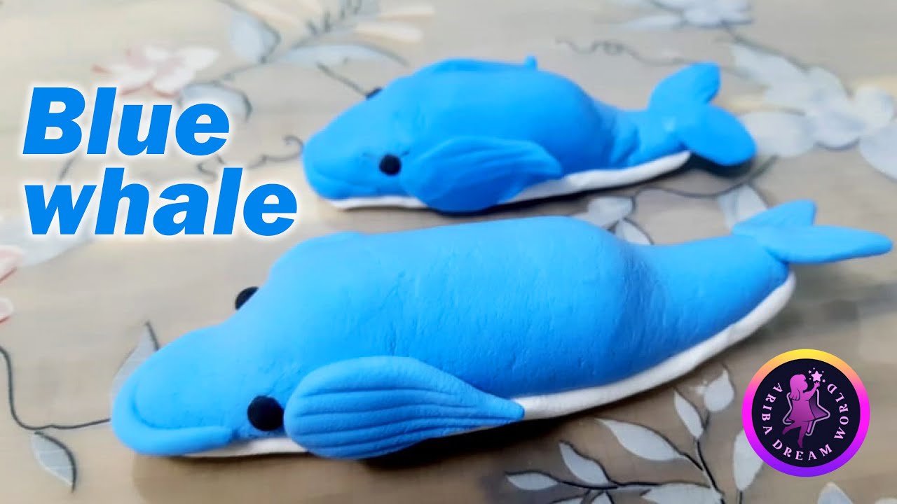 How to make blue whale with clay | Blue whale | Clay | Polymer clay ...