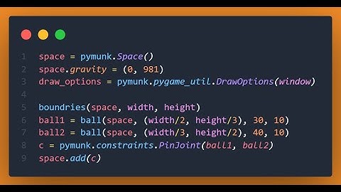 Pymunk Tutorial (PinJoints)