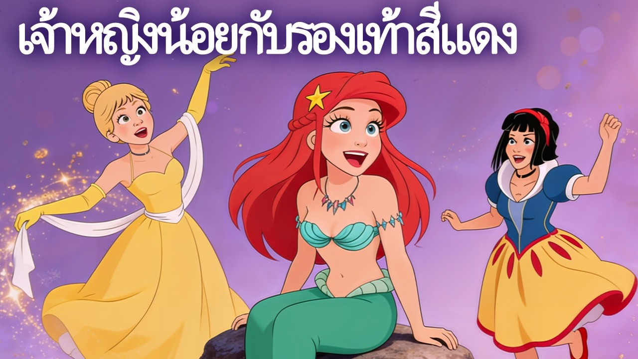 เจ้าหญิงน้อยกับรองเท้าสีแดง + นางเงือกน้อย + สโนไวท์กับคนแคระทั้งเจ็ด | นิทานก่อนนอนสำหรับเด็ก