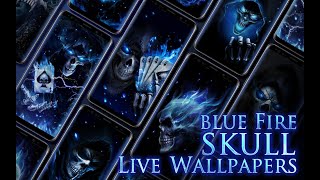 Blue Fire Skull Live Wallpapers