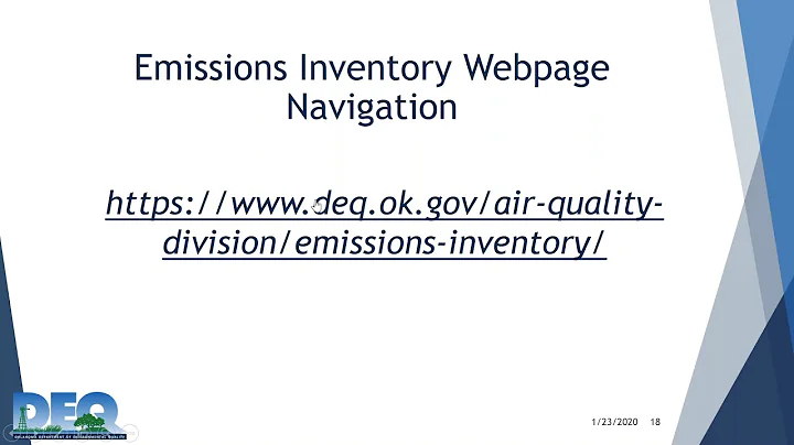Emissions Inventory Webinar: Emissions Inventory Guidance