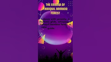 The Enigma of Tranquil Bamboo Forest : Can U Solve This Riddle? #challengeyourmind #mindgamesforkids