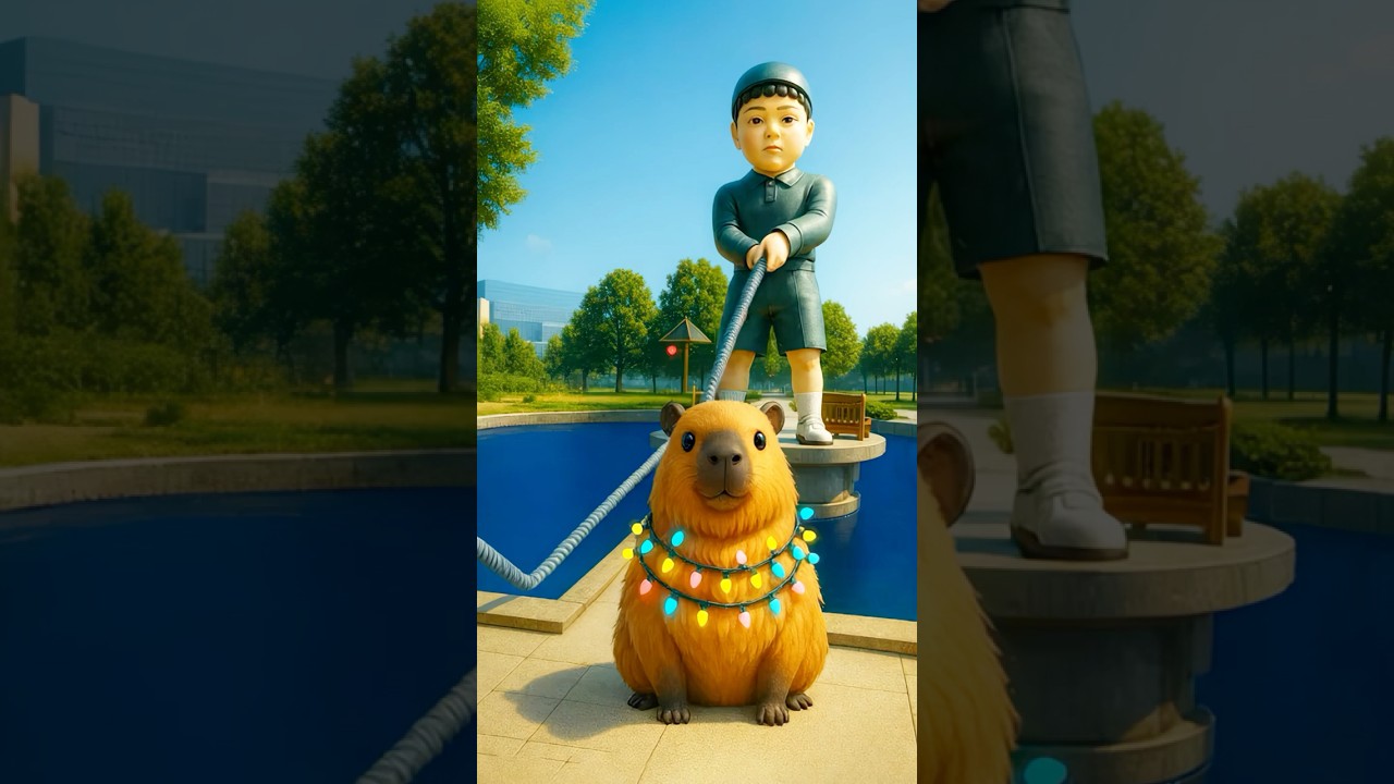 SQUID GAME 3 | Capybara's Jump Rope Challenge #squidgame3 #funny #capybara #cute #shorts #cartoon