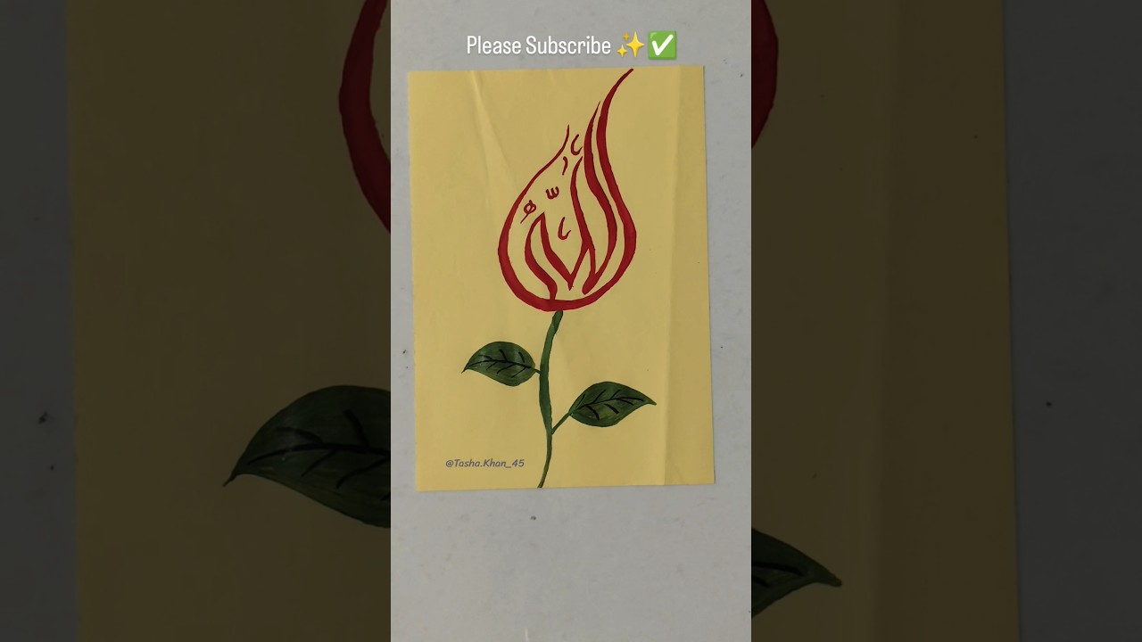 Allahu morden Arabic Calligraphy Tutorial #art #calligraphy #arabicart #ytshorts #shorts ll Tasha