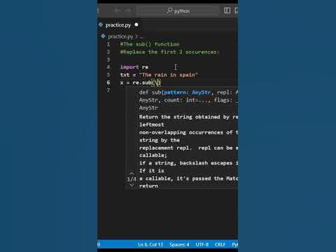 The sub ( ) function #python #pythonprogramming #coding #code # ...