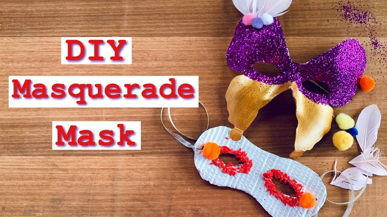 How to make a MASQUERADE MASK Fancy Dress Mask DIY Tutorial