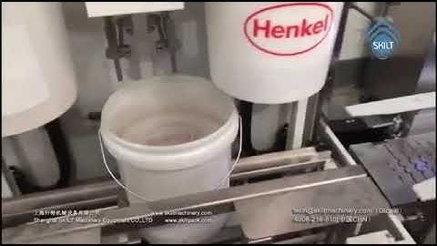 SKILT Auto Round bucket with handle side surface labeling machine