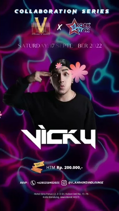 Comming soon Vicky Nitinegoro di V lounge Bandung