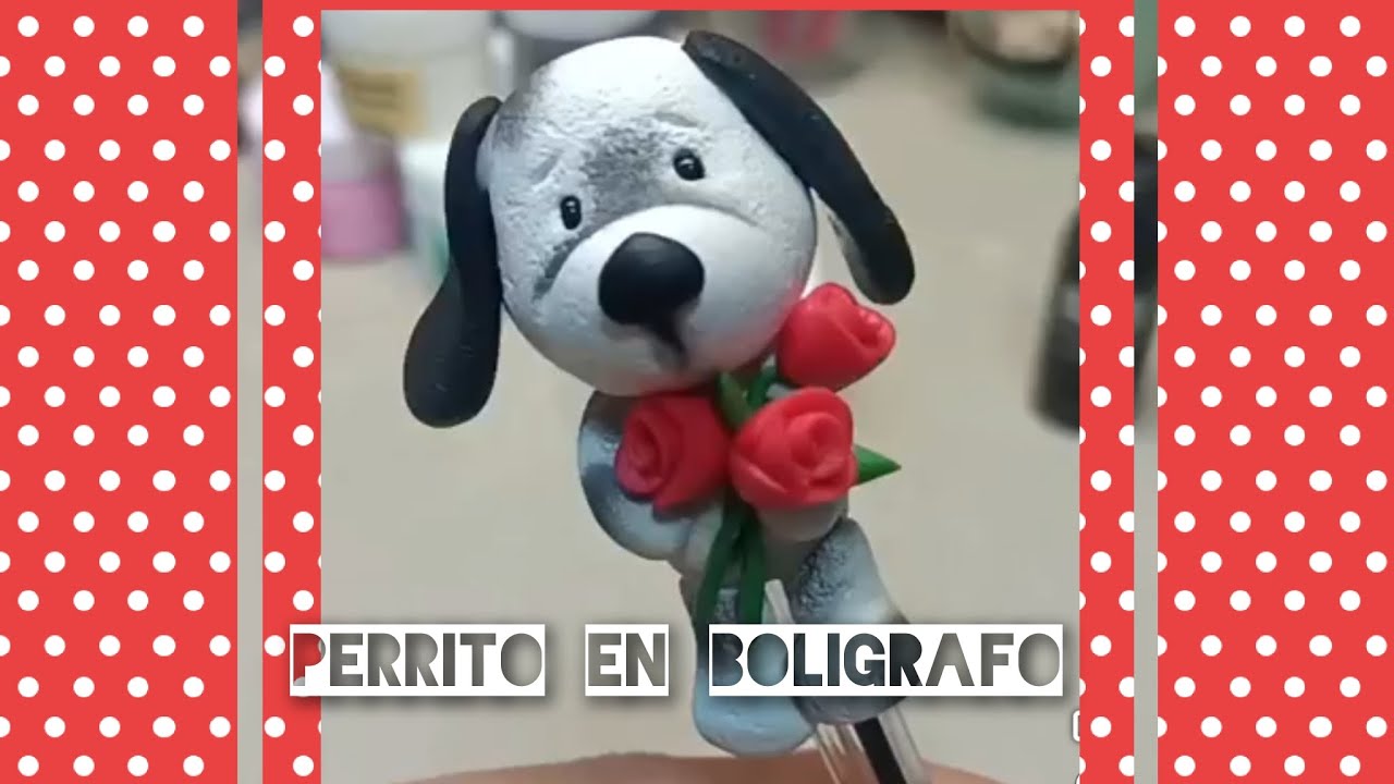 Perrito en boligrafo