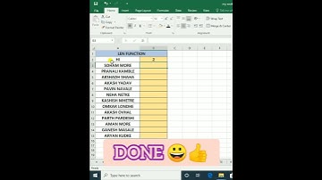 How to Count Characters in Excel using Len Function #advancedexcel #excel #youtubeshorts #shorts