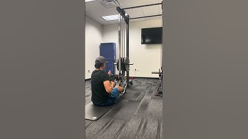 Seated single arm cable row with thoracic rotation