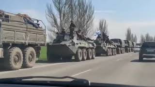 Большая колонна военной техники России в сторону Украины, Война на Украине 2022