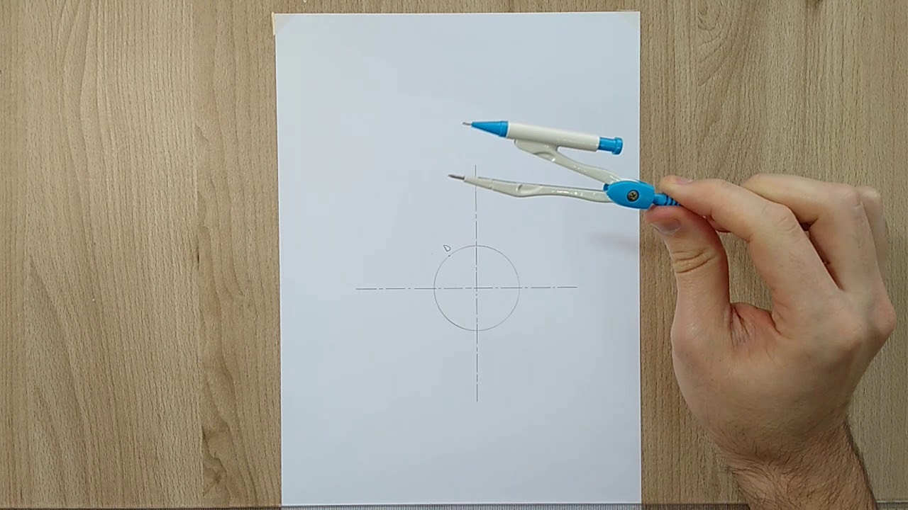 Teknik Resim 22. DERS - Bir Çembere Üzerindeki Bir Noktadan Teğet Çizme