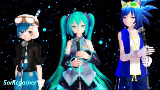 [MMD x Sonic x Cuphead x Vocaloid][DL]Shape of you-Sonic,Miku y Mugman