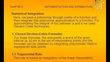 Chapter 5: Differentation and Integration