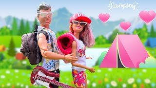 Barbie Girl and Ken Packing for Camping - Backpacks
