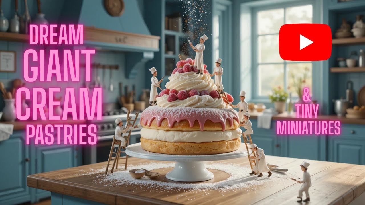 Pastries cream & tiny pastry chefs Miniature🎂 🍩 😋 
