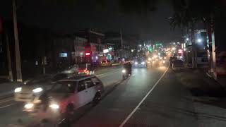 Road Traffic Sound - Night Street View In Sri Lanka