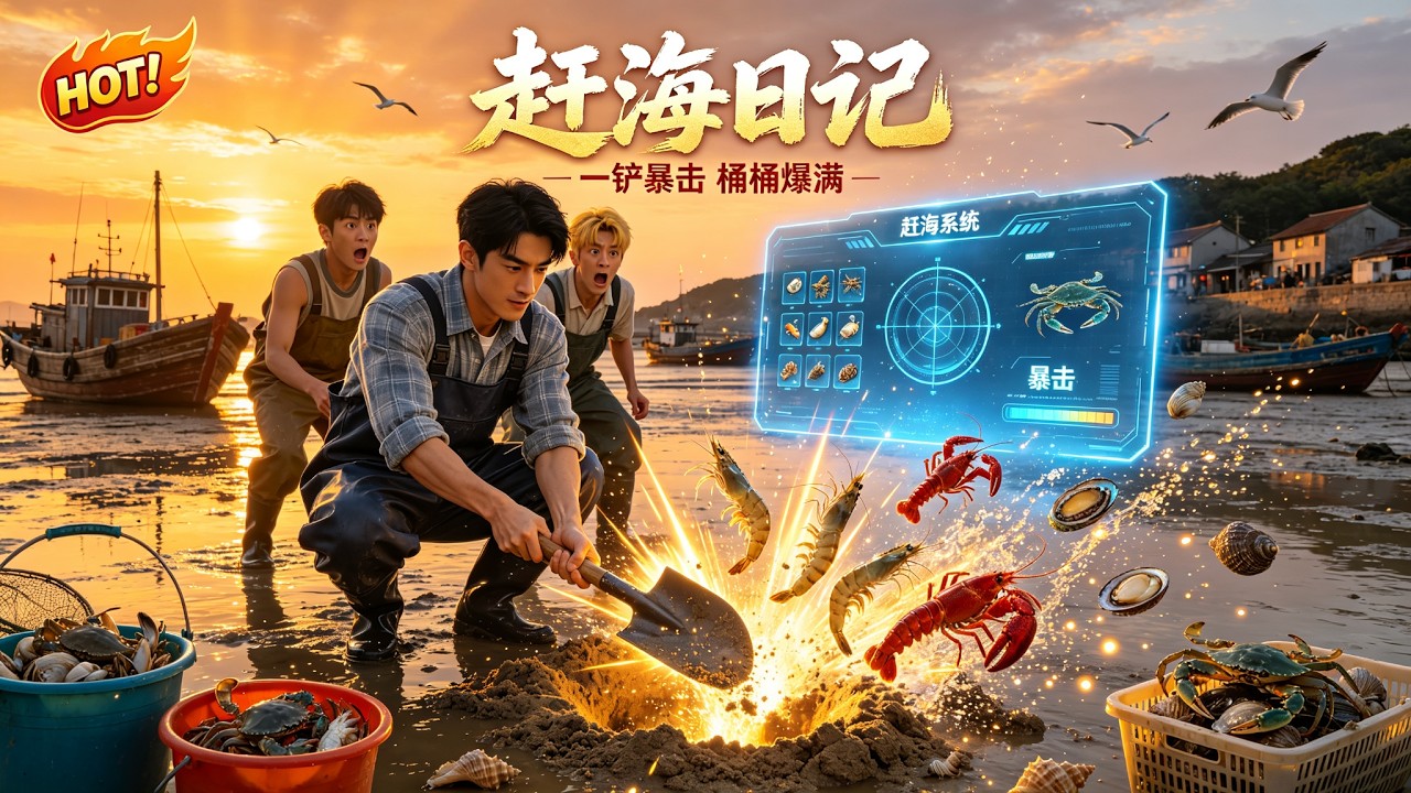 穿成人人嫌棄的漁村混混，我靠趕海系統日入上千，石斑鮪魚拿到手軟，嫂嫂再也不用熬夜織網