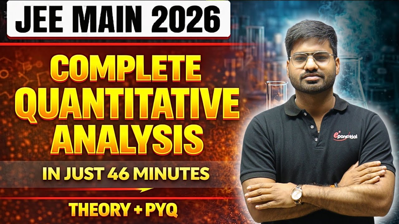 Roadmap to 99%ile in 40 days | QUANTITATIVE ANALYSIS | |JEE MAIN 2026 ...