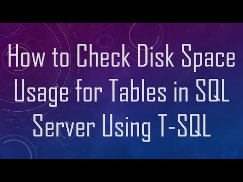 How to Check Disk Space Usage for Tables in SQL Server Using T-SQL