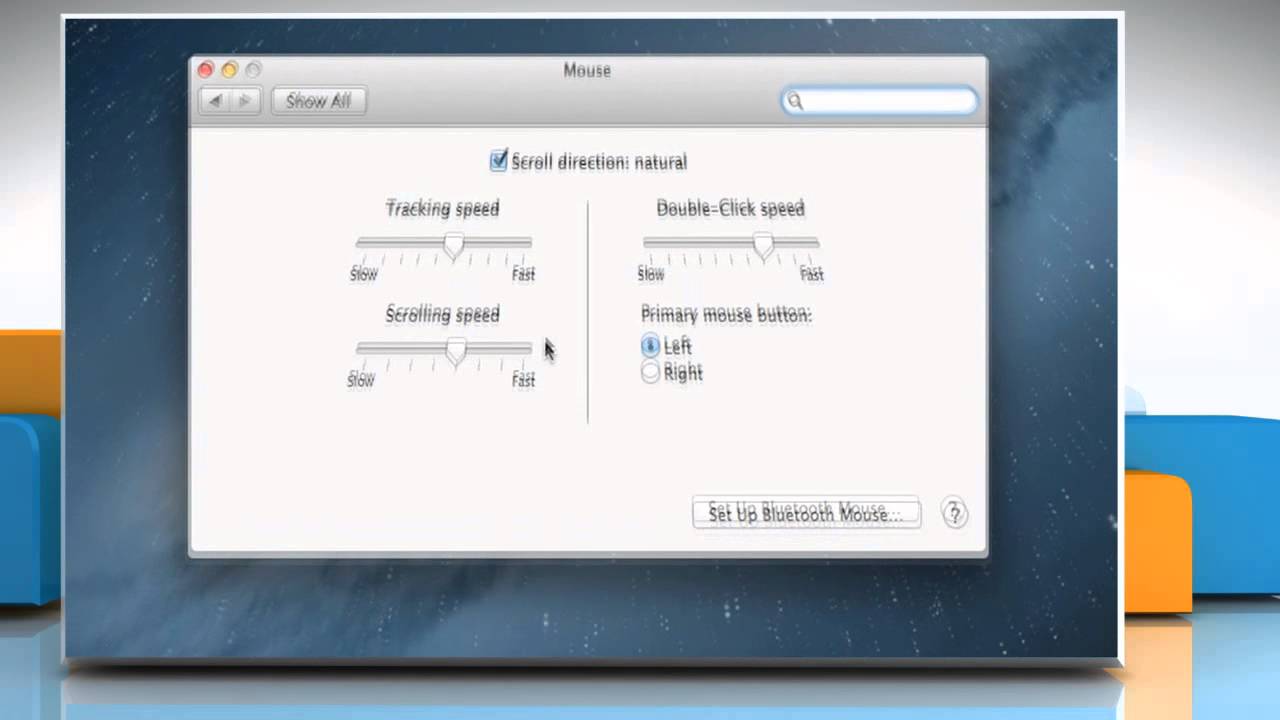 How to change mouse setting in your Mac® OS X™
