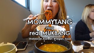 [Real Mukbang Vlog] vegan Dunkin Donut 🍩 | Malaysian food car date 🥘 | Korean food mukbang 🍜