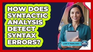 How Does Syntactic Analysis Detect Syntax Errors?