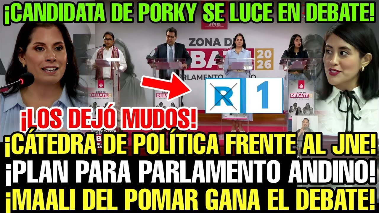 CANDIDATA DE PORKY AL PARLAMENTO ANDINO DA MAGISTRAL PLAN EN DEBATE DEL JNE Y DEJA MUDOS A RIVALES