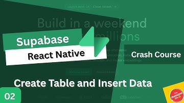 Supabase Tutorial #2 Create table and insert first row