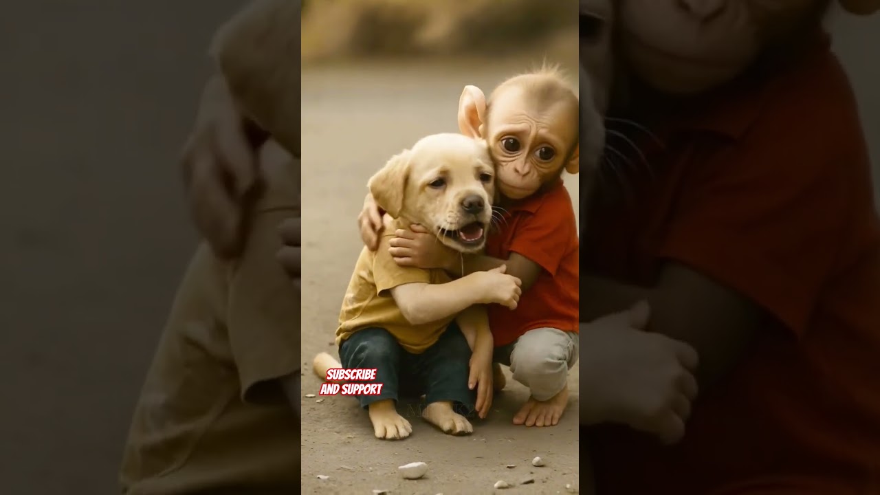 poor little monkey, will melt your heart💔💔💔 